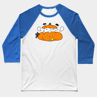 Pumpkin Harp Seal and Cat Baseball T-Shirt